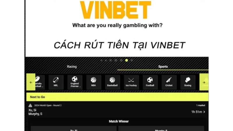 Quy trình rút tiền tại Vinbet