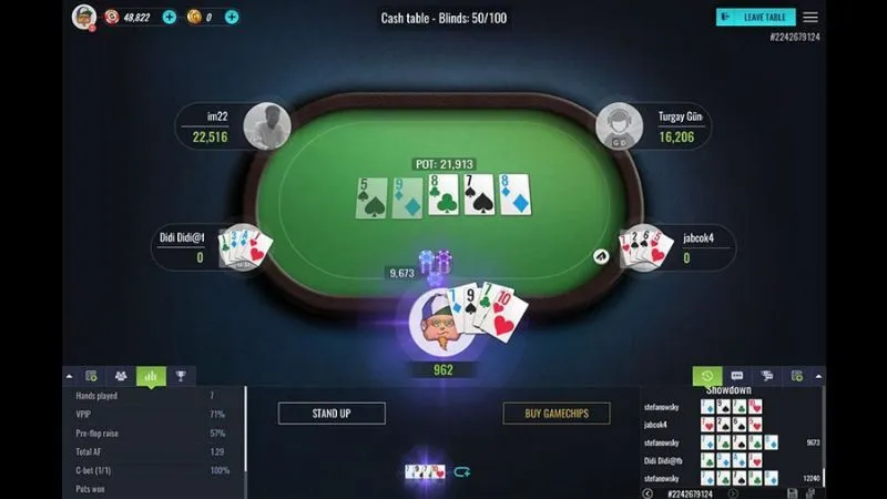 Phiên bản game bài Omaha Poker Hi/Lo